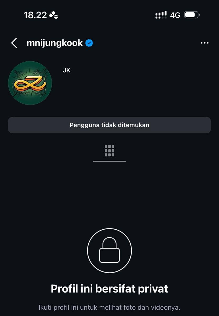 akun Instagram Jungkook BTS hilang (instagram.com/mnijungkook)