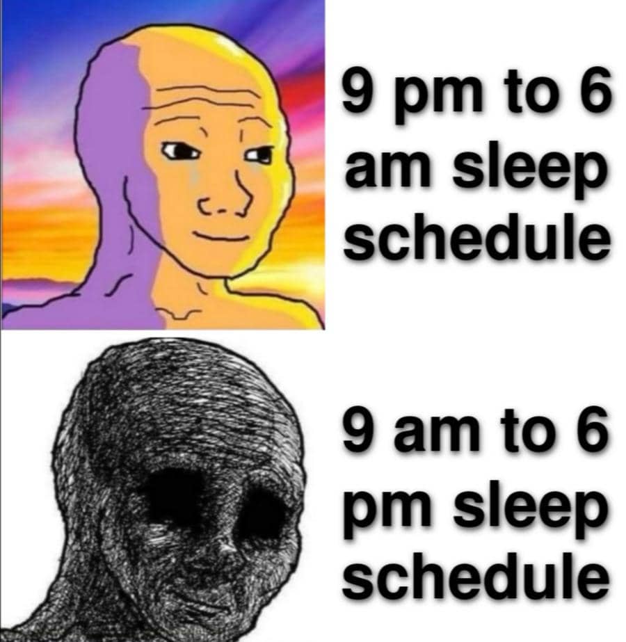 meme kartun tentang morning person