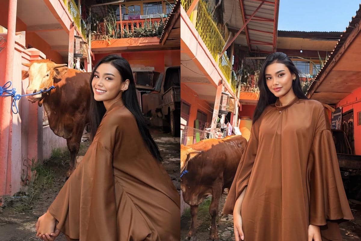 7 Potret Lebaran Puteri Indonesia 2024 Harashta Haifa, Kurban Sapi!