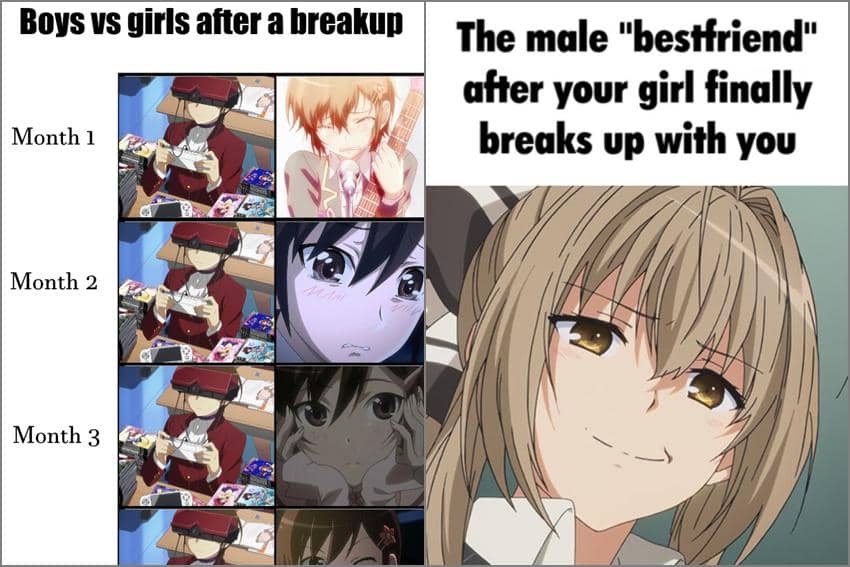 8 Meme Anime tentang Putus Cinta, Gampang Banget Move On