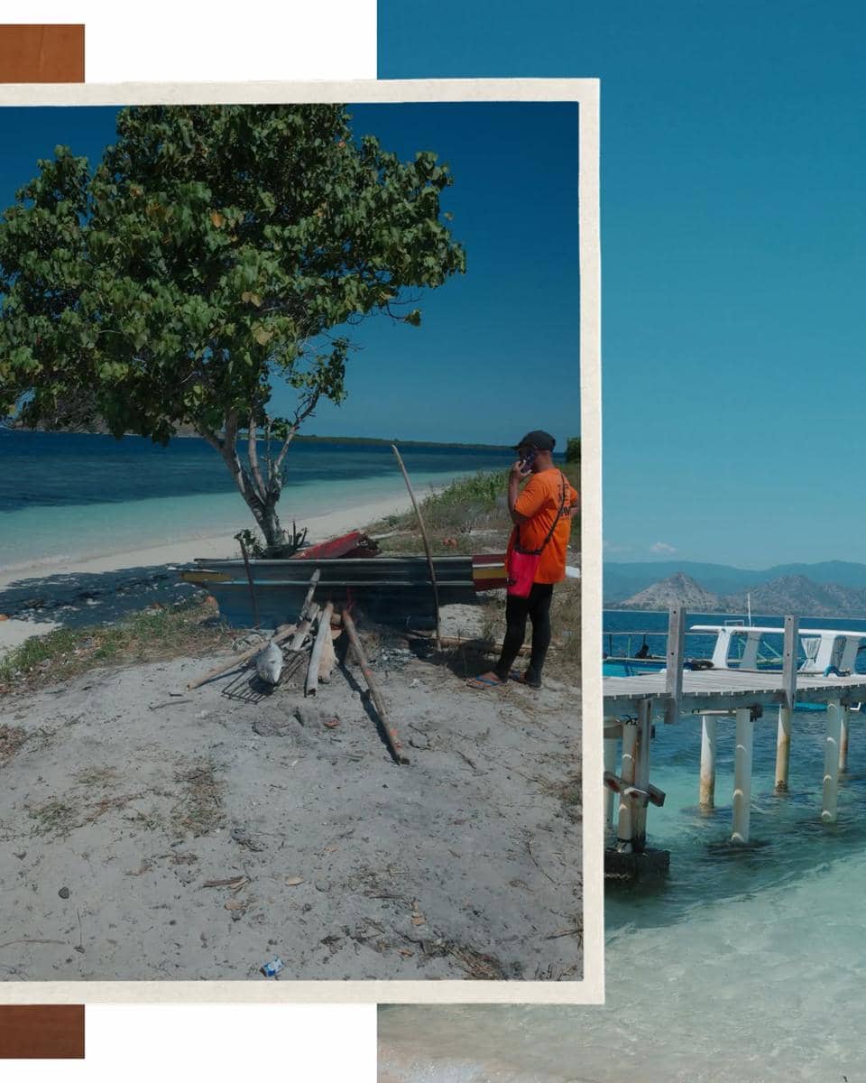 Keluarga Laura Theux liburan di Pantai Liang, Ambon