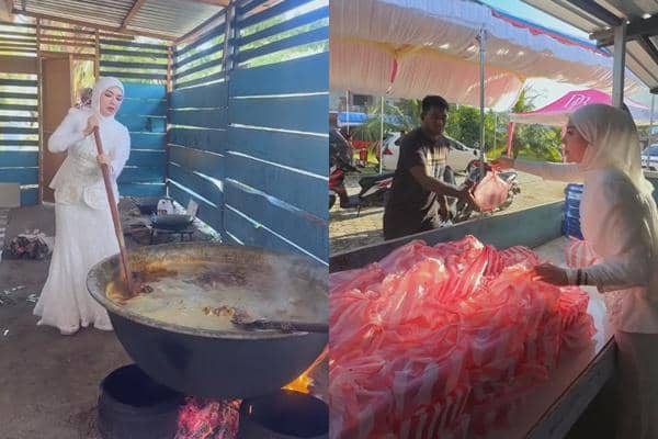Momen Bella Shofie Masak Besar usai Potong Kurban di Kampung Halaman