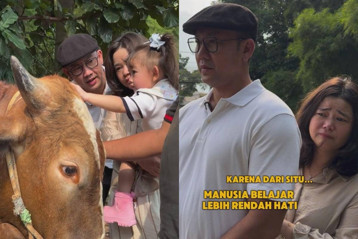 7 Potret Denny Sumargo dan Keluarga Kurban Sapi di Idul Adha 2026