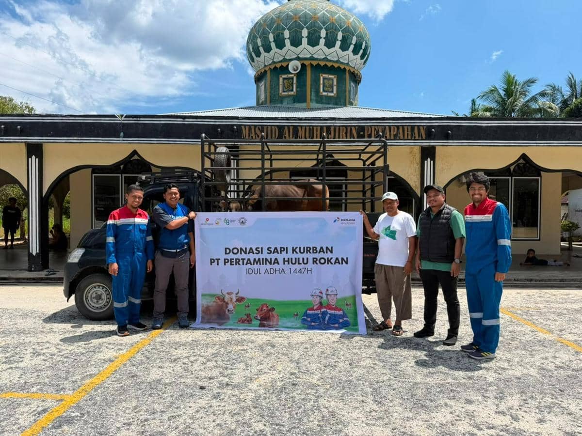 Pertamina Hulu Rokan Bagi Ratusan Hewan Kurban hingga ke Pelosok Desa