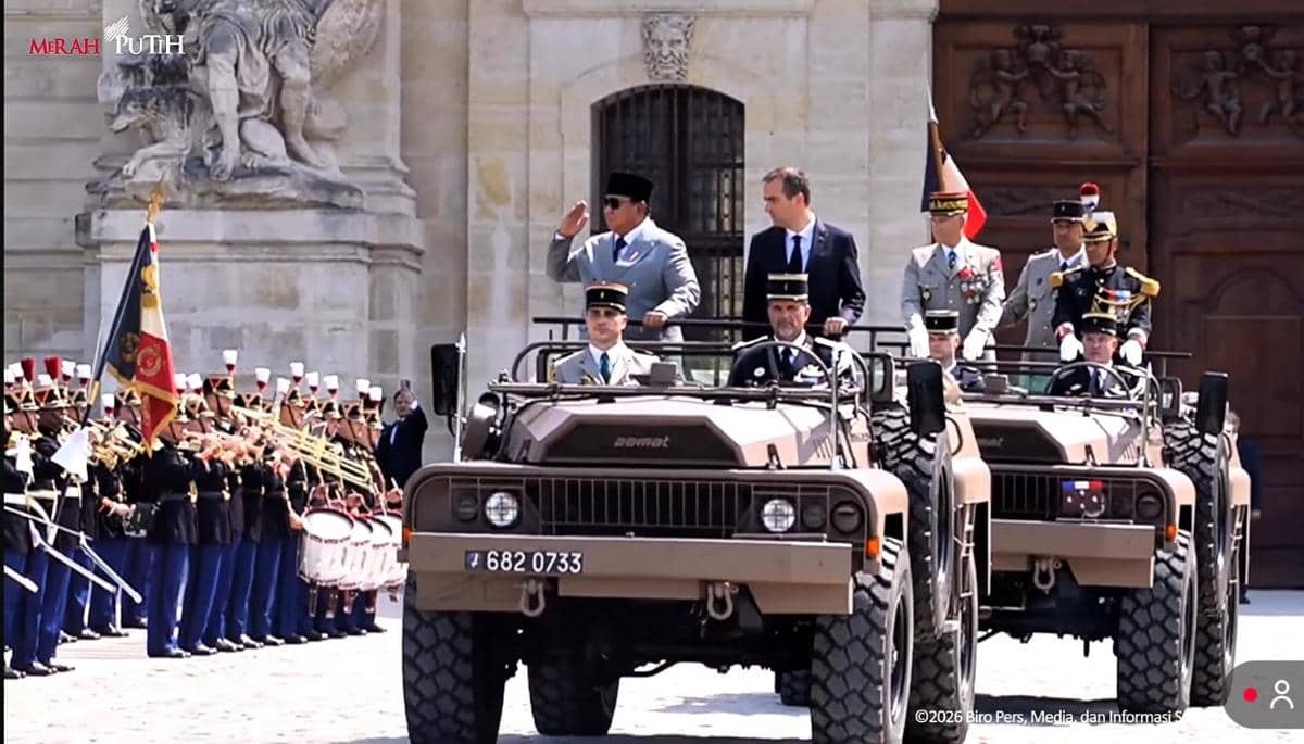 Prabowo Tiba di Istana Élysée, Disambut Menteri Pertahanan Prancis