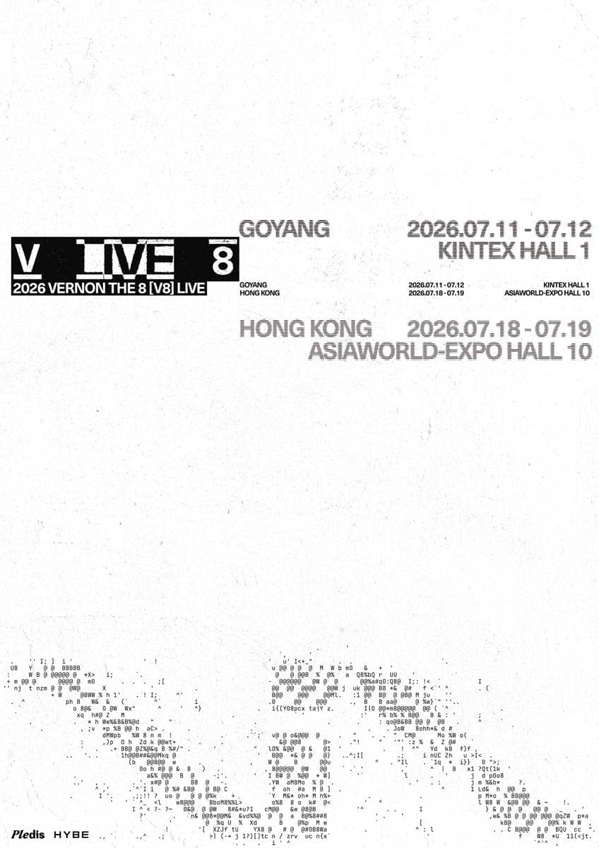 poster tur konser 2026 VERNON THE 8 [V8] LIVE