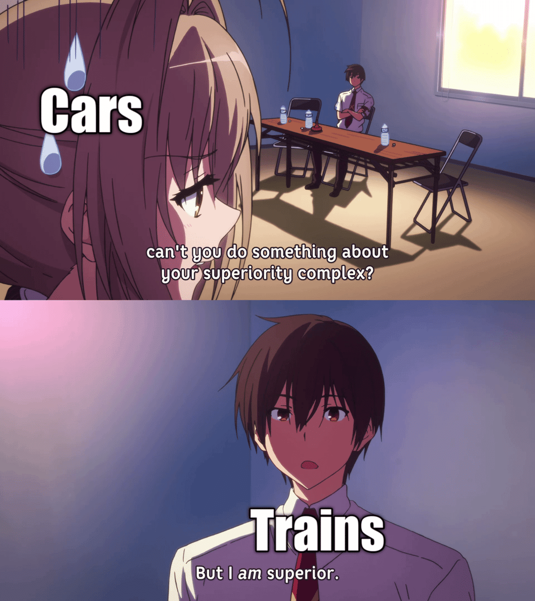 meme kartun tentang kereta