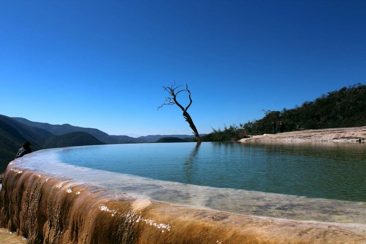 ilustrasi mata air di Hierve el Agua