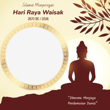 Contoh desain twibbon Waisak 2026 yang simpel