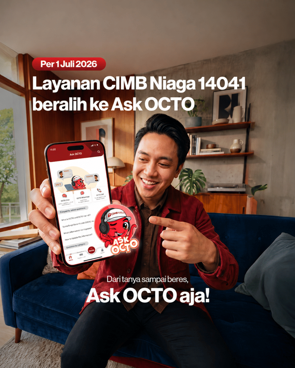 Ask OCTO CIMB Niaga Kini Bisa Diakses 24 Jam via WhatsApp dan OCTO App