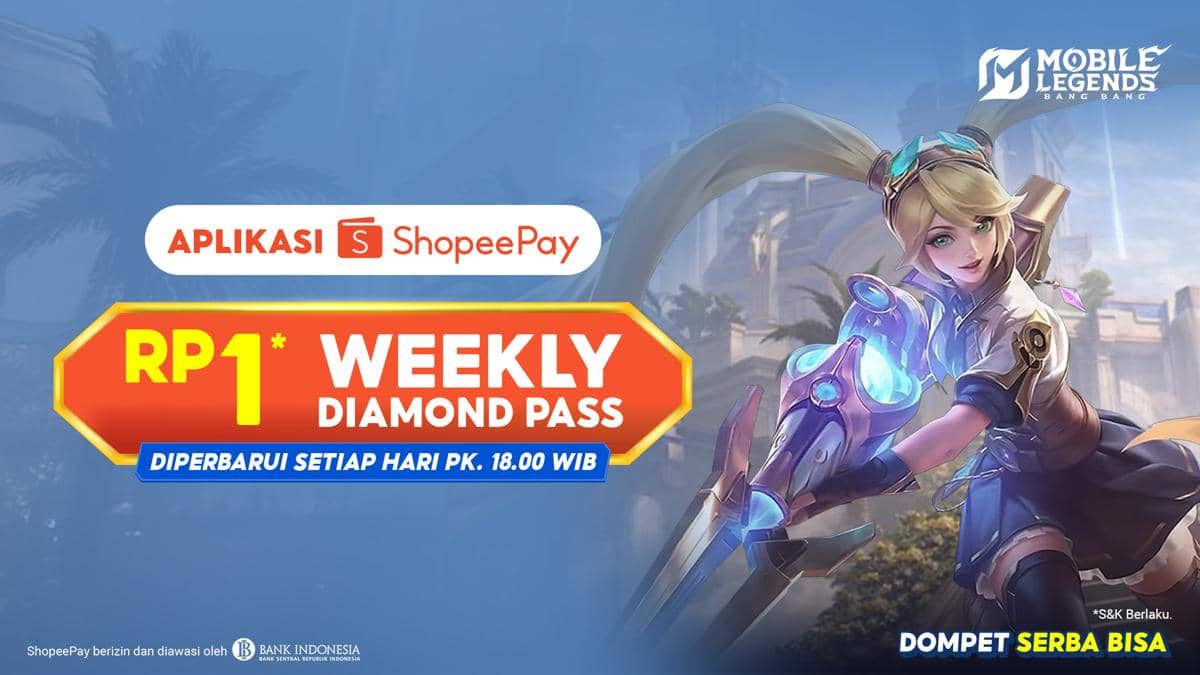 ShopeePay Kembali Hadirkan Promo Weekly Diamond Pass MLBB Rp 1!