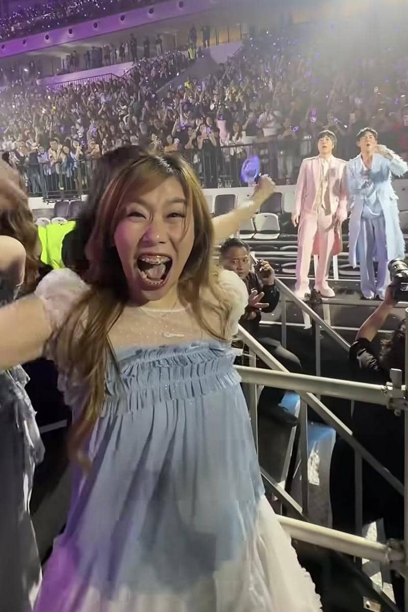 potret artis nonton konser F4 hari pertama