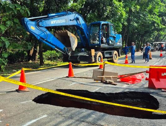 Catat! Ini Rekayasa Lalu Lintas Jalan Lenteng Agung yang Amblas