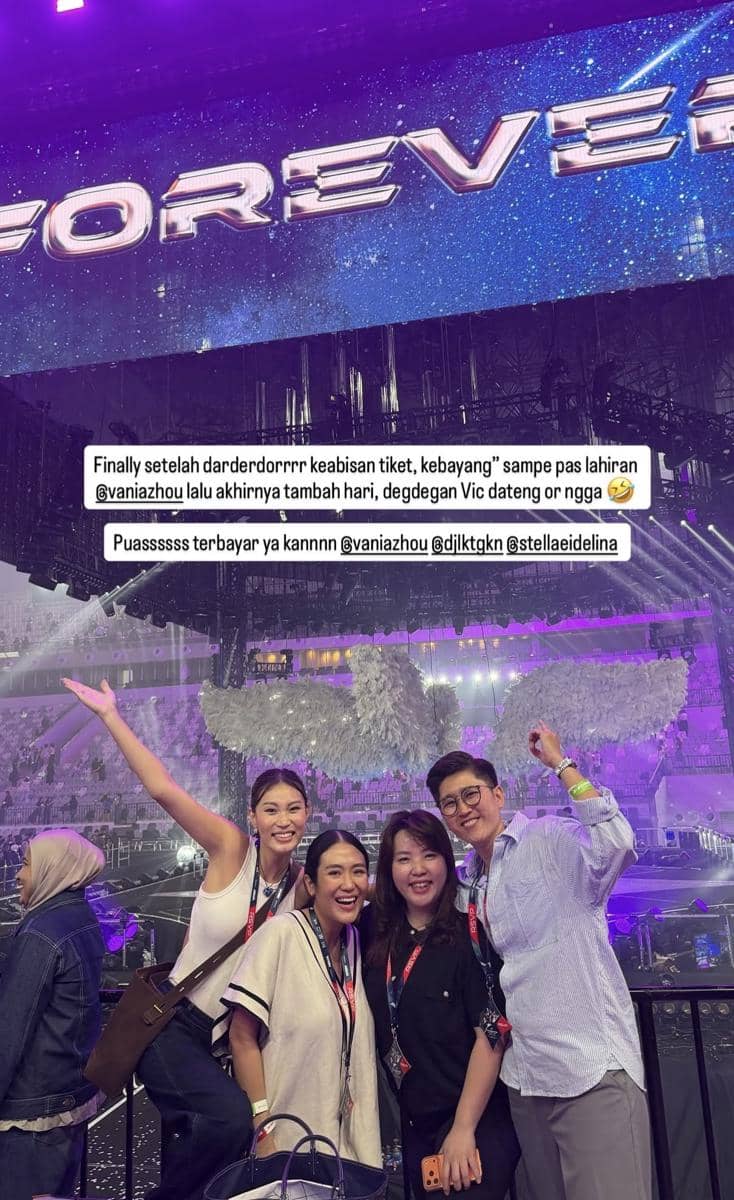potret artis nonton konser F4 hari pertama