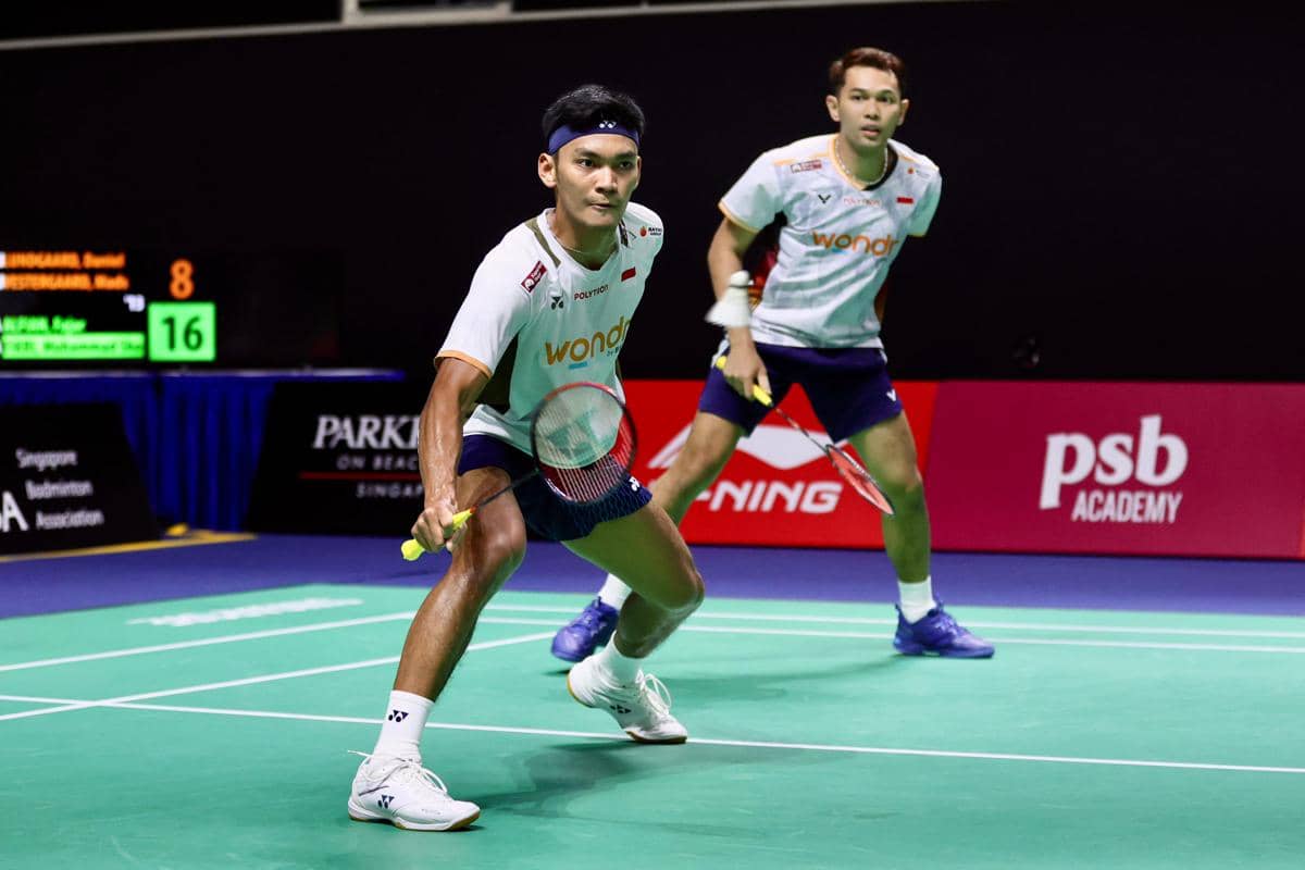 Ganda putra Indonesia, Fajar Alfian/Muhammad Shohibul Fikri di 16 besar Singapore Open 2026 (dok.PP PBSI)