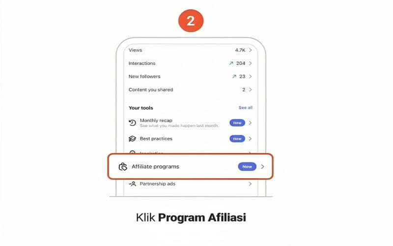 cara hubungkan akun Instagram ke Shopee Affiliate