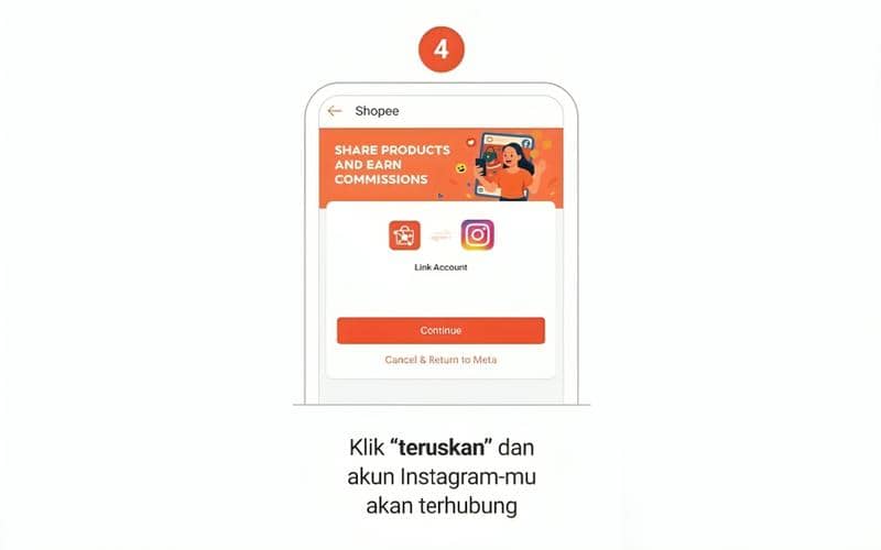cara hubungkan akun Instagram ke Shopee Affiliate
