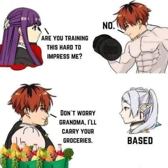 meme anime tentang belanja bulanan