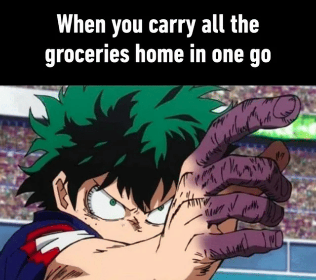 meme anime tentang belanja bulanan