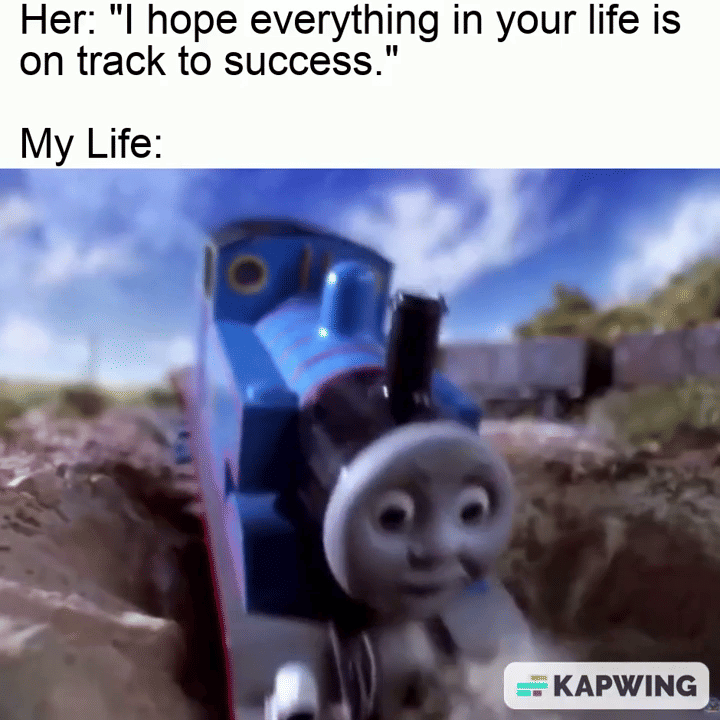 meme Thomas kereta biru