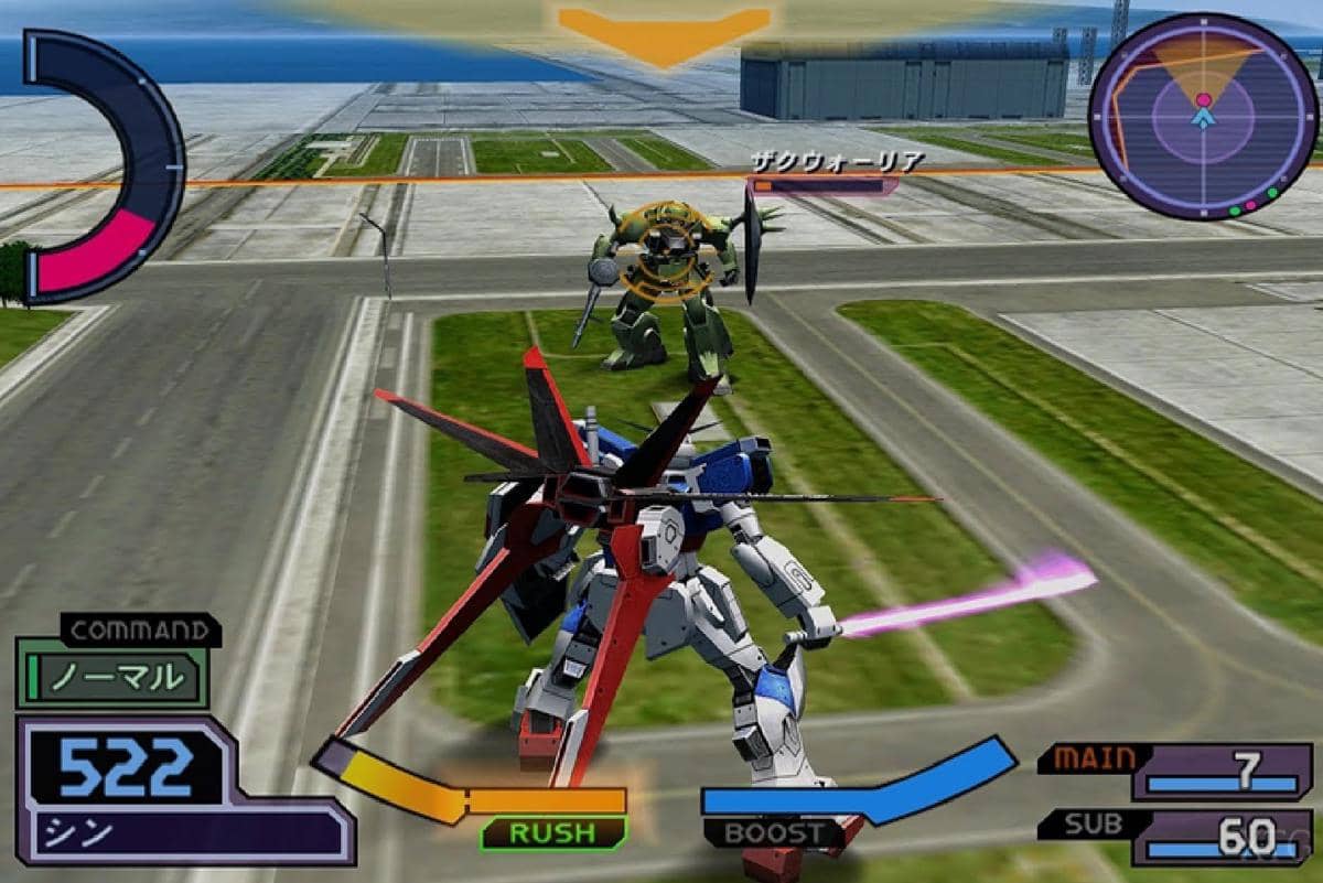 cuplikan gameplay Mobile Suit Gundam SEED: Alliance vs. Z.A.F.T. Portable