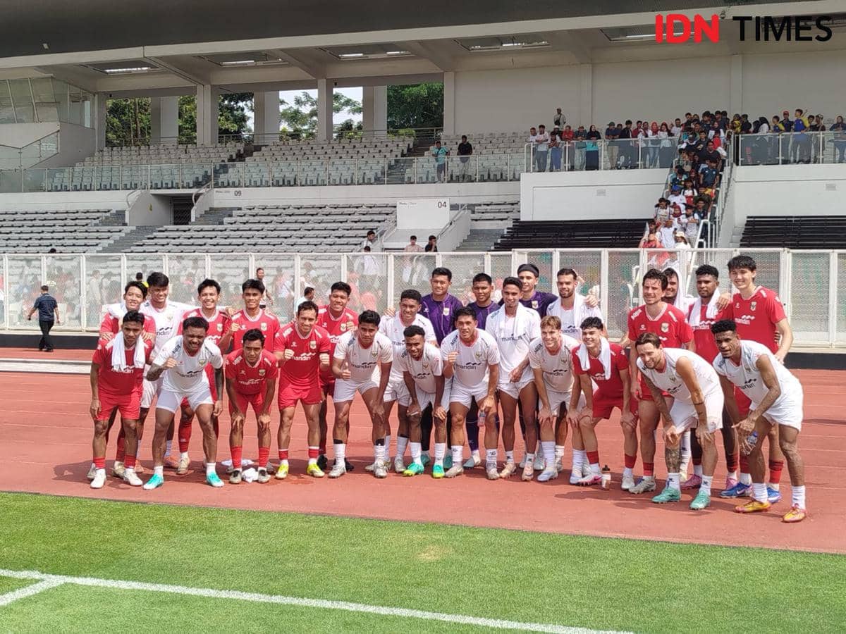 Intensitas Tinggi Warnai Sesi Mini Game Latihan Timnas Indonesia