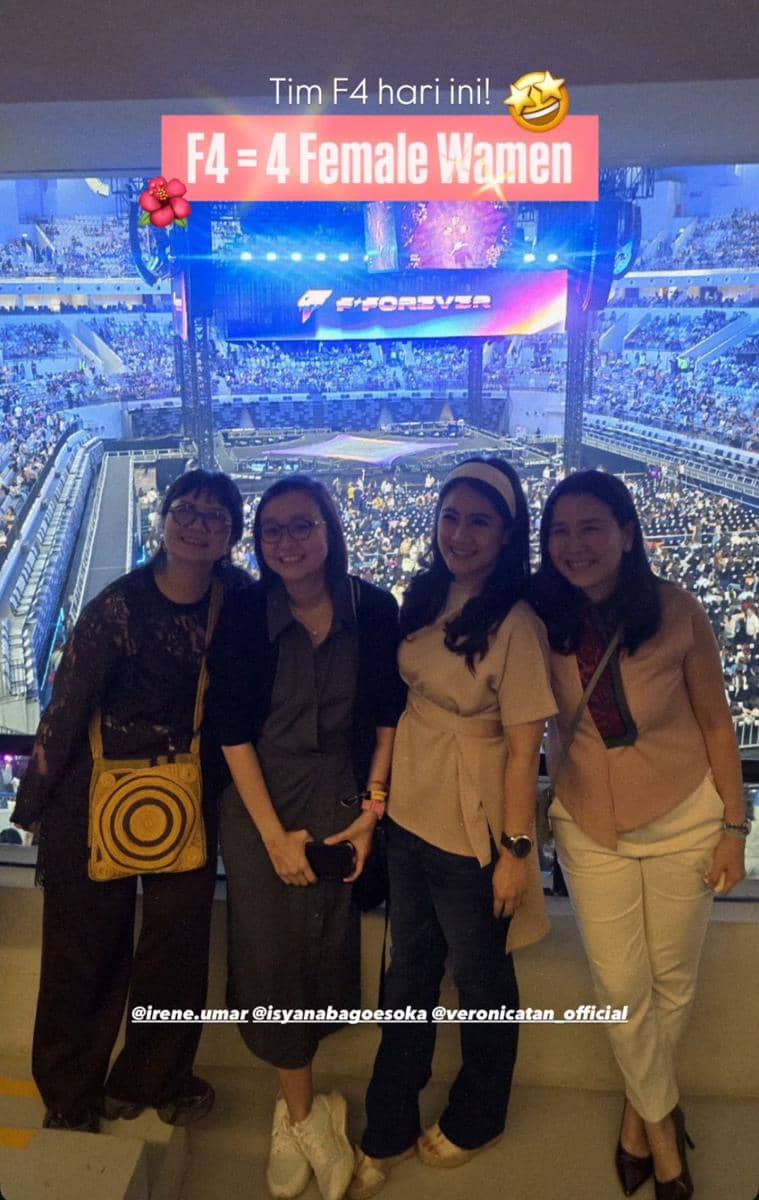 Gaya Artis dan Public Figure Nonton Konser F4 (instagram.com/prof.stellachristie)