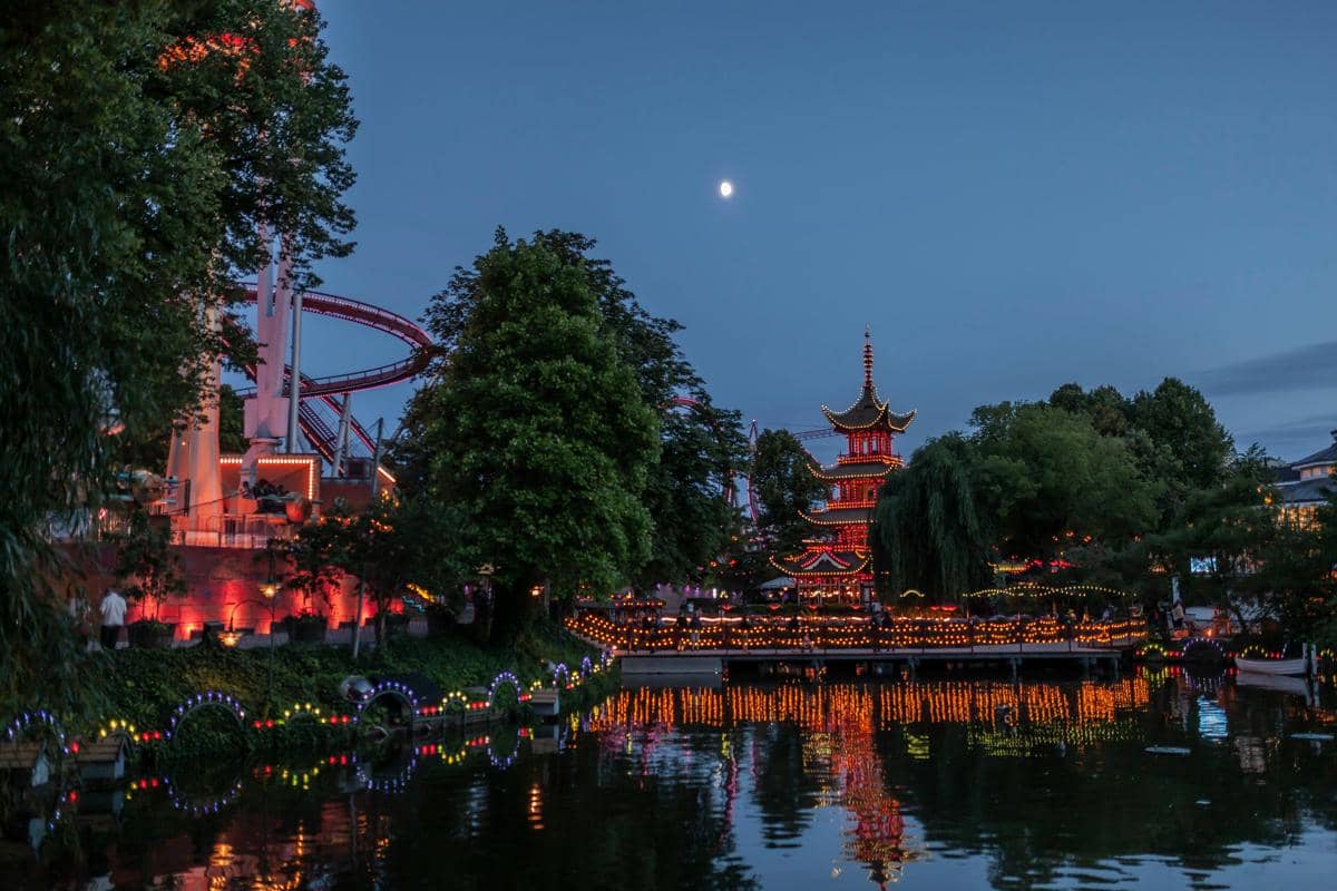 ilustrasi Tivoli Gardens di Copenhagen