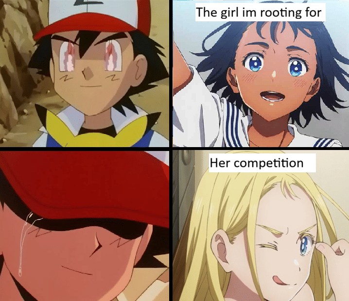 meme cewek anime rambut pirang