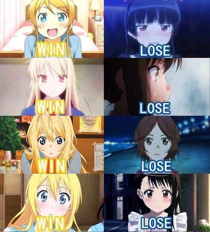 meme cewek anime rambut pirang