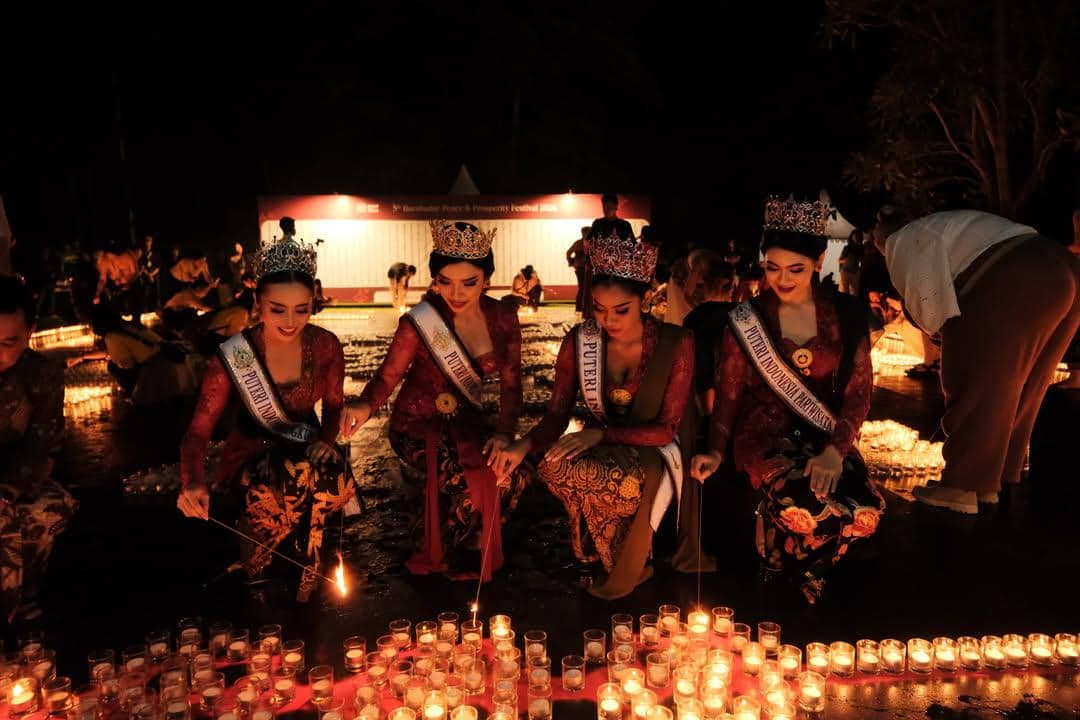 Potret Top 4 Puteri Indonesia 2026 di Borobudur Peace & Prosperity Festival 2026
