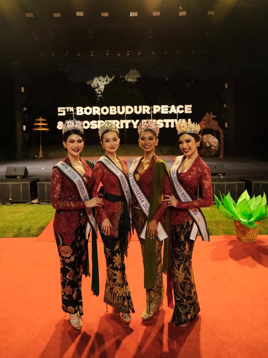 Potret Top 4 Puteri Indonesia 2026 di Borobudur Peace & Prosperity Festival 2026