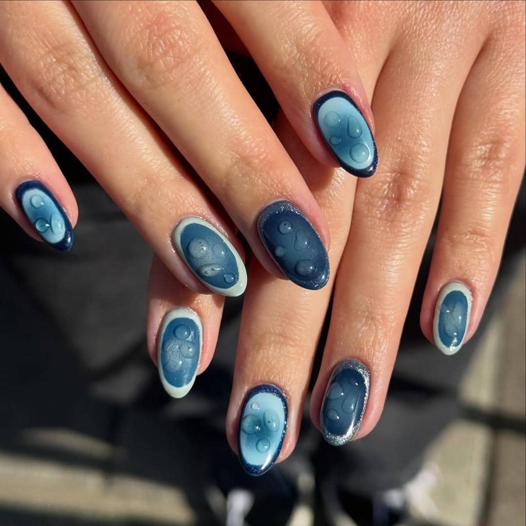 Inspirasi nail art "wet nail"