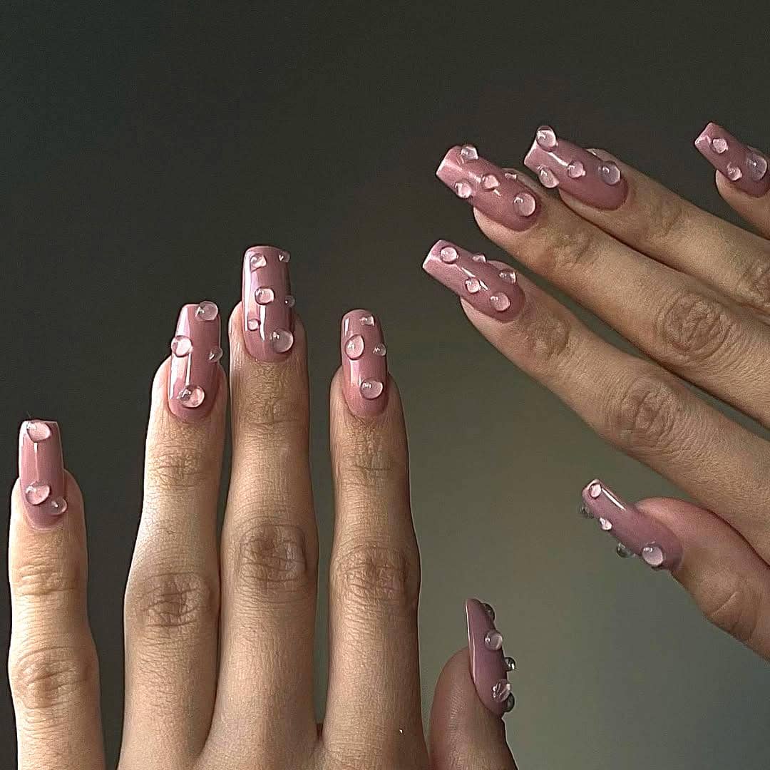 Inspirasi nail art "wet nail"