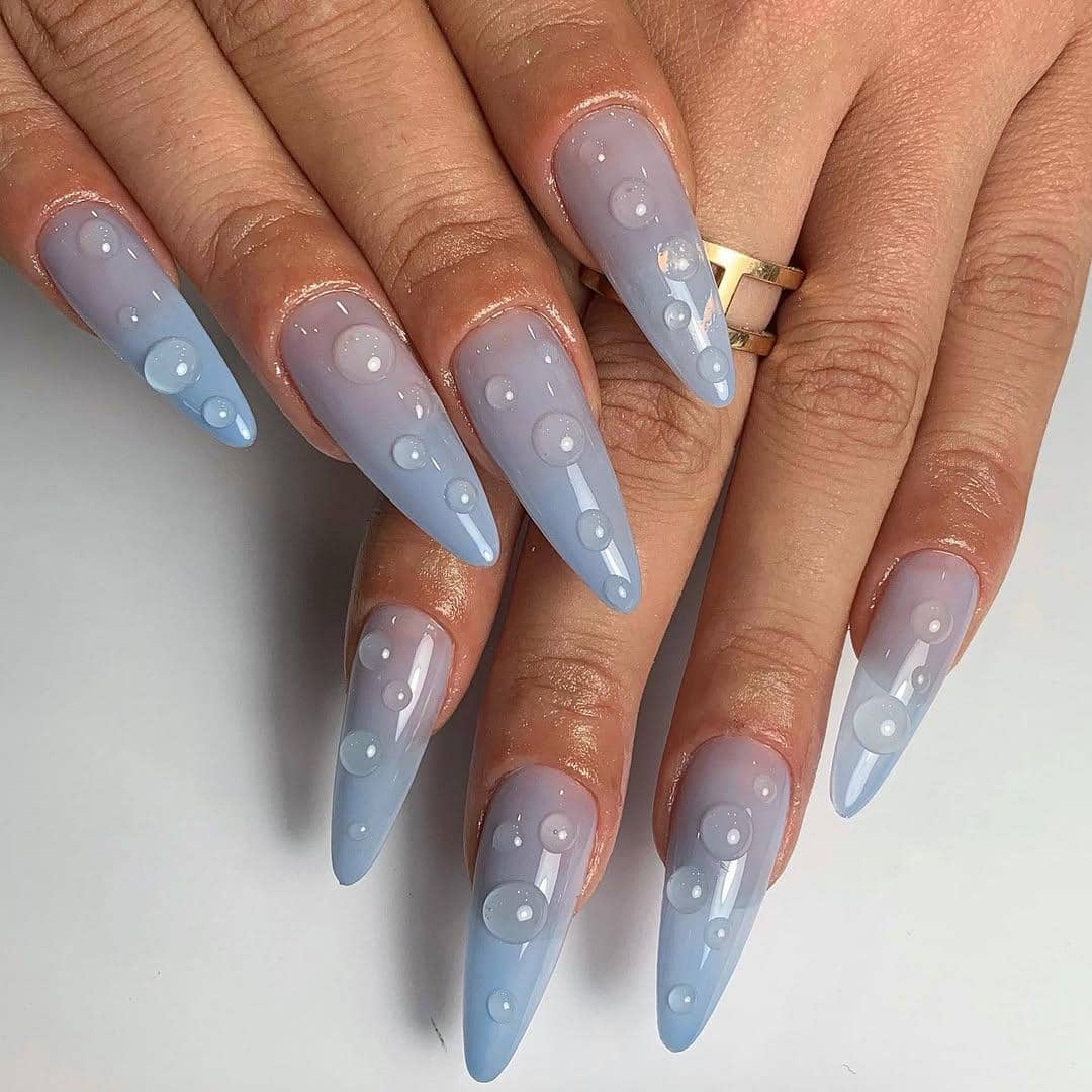 Inspirasi nail art "wet nail"