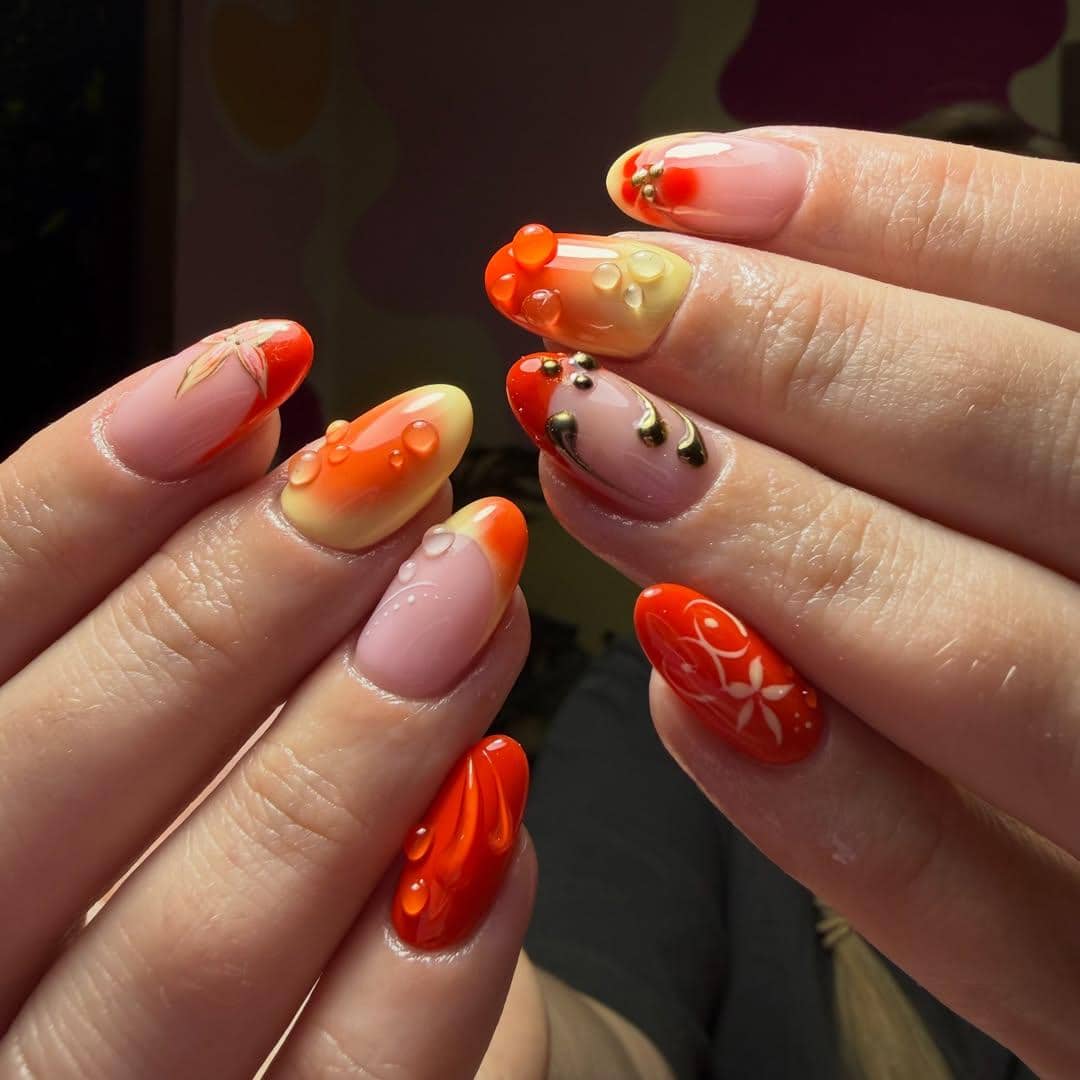Inspirasi nail art "wet nail"