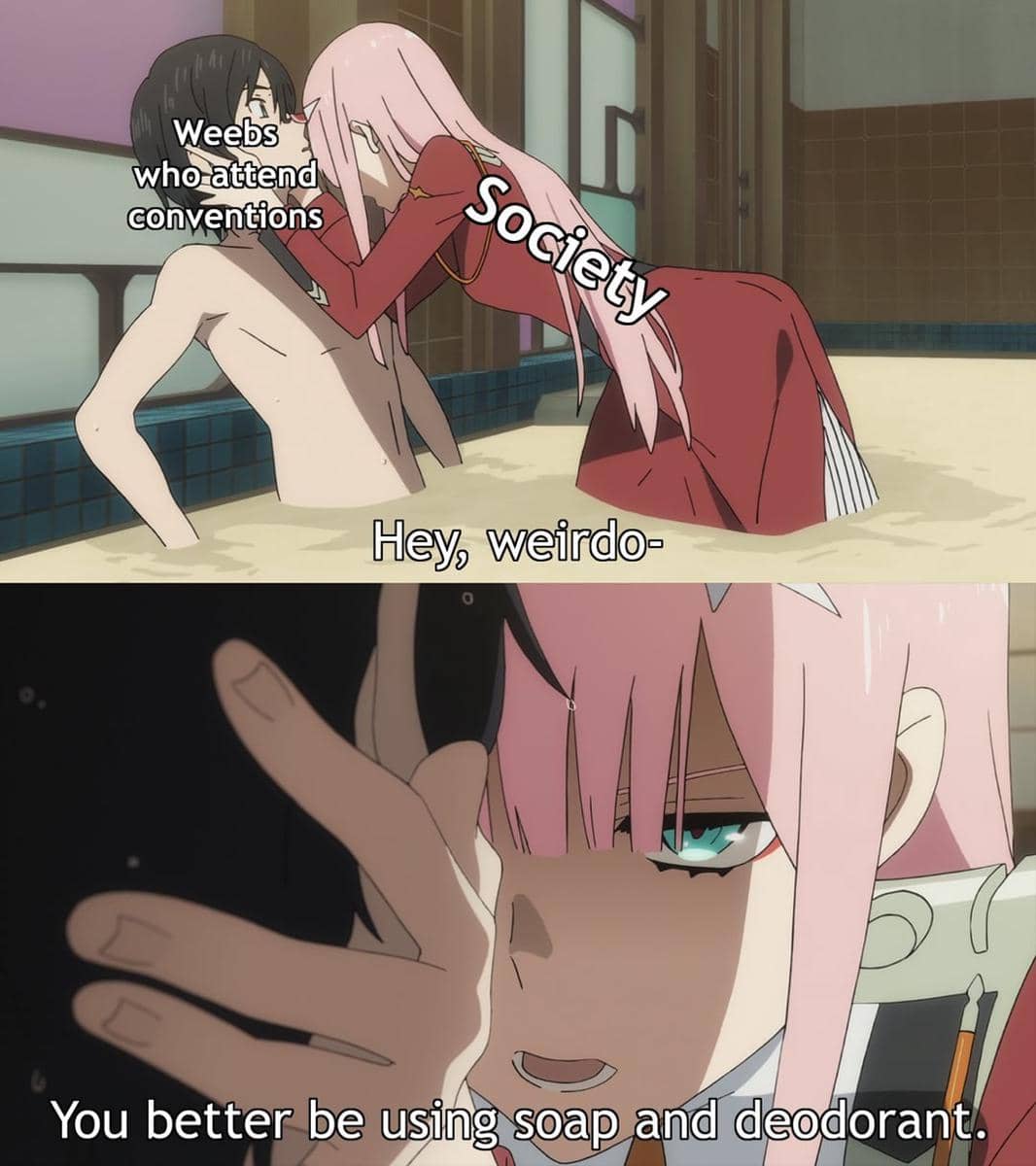 meme anime tentang bau gak sedap