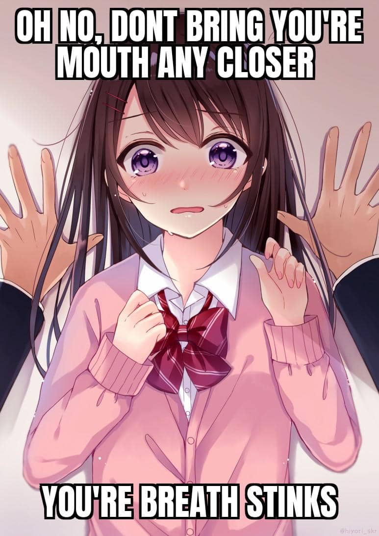 meme anime tentang bau gak sedap