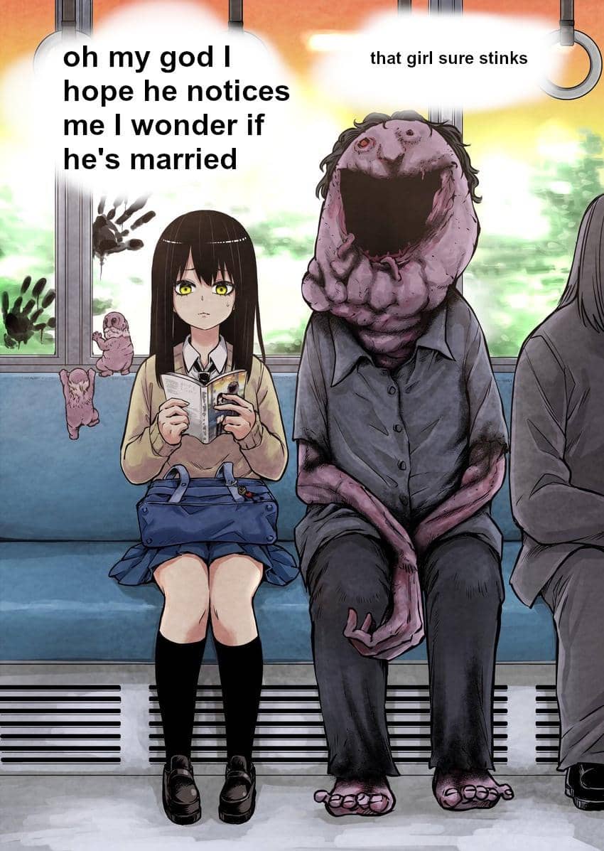 meme anime tentang bau gak sedap