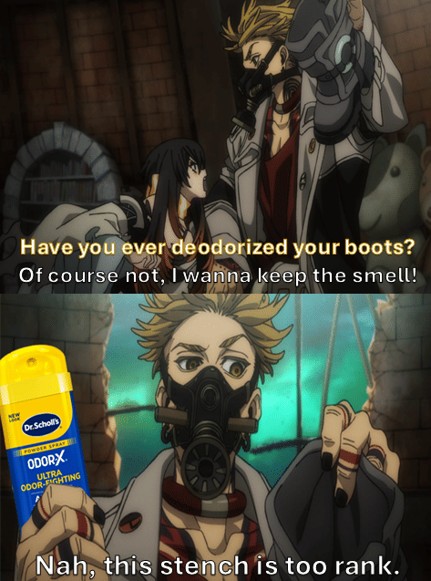 meme anime tentang bau gak sedap