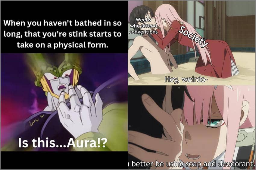 8 Meme Anime tentang Bau Gak Sedap, Belum Mandi, sih!