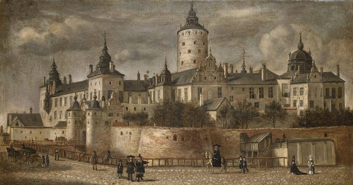 Kastil Tre Kronor, sebuah benteng bersejarah yang dulunya berdiri di Stockholm, Swedia. Kastil ini hancur total akibat kebakaran besar pada tahun 1697.