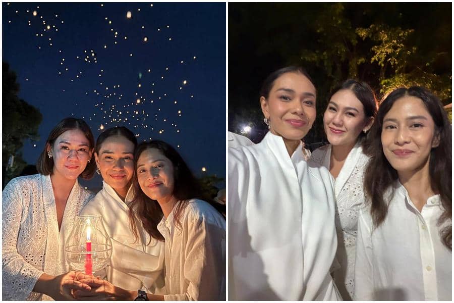 Gaya Artis Rayakan Waisak di Borobudur, Reuni Geng Cinta AADC