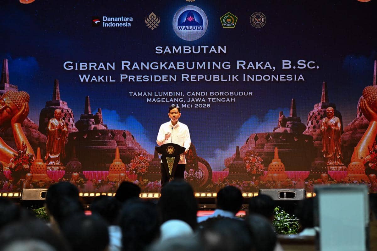 Gibran di Perayaan Waisak Ajak Wariskan Anak Cucu Indonesia Rukun-Adil