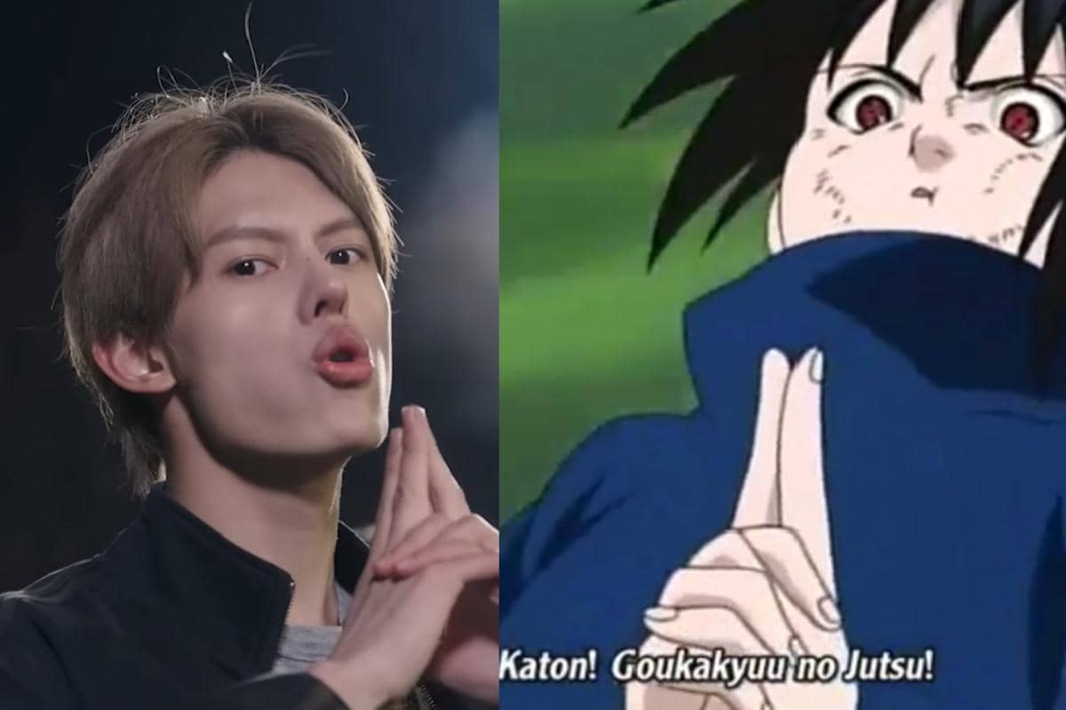 dalam MV Behind "JoyRide", James CORTIS tampak menirukan gerakan tangan ikonik dari anime Naruto