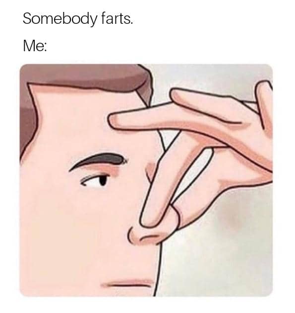meme kartun tentang bau gak sedap