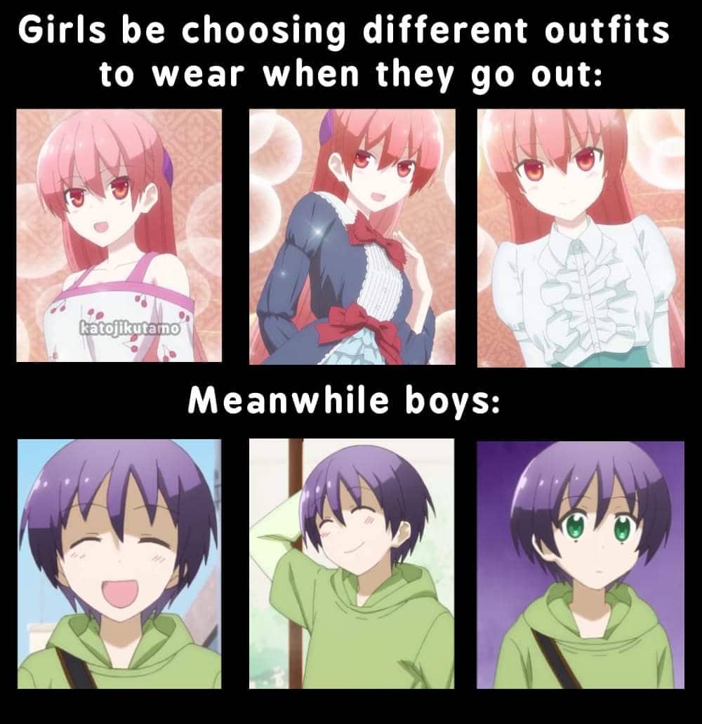 meme anime tentang pakaian