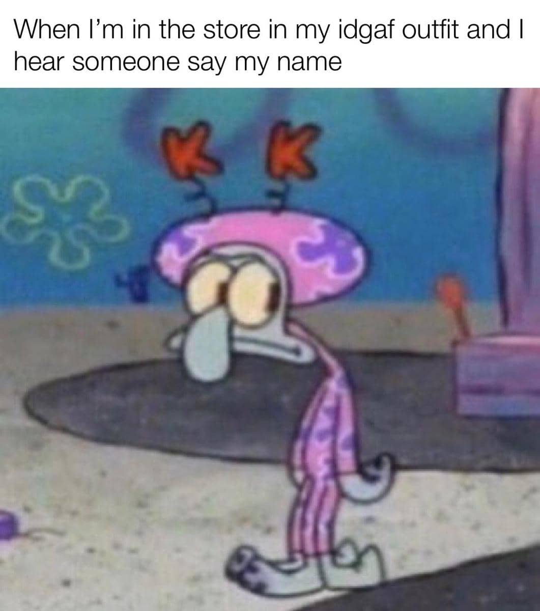 meme SpongeBob tentang pakaian