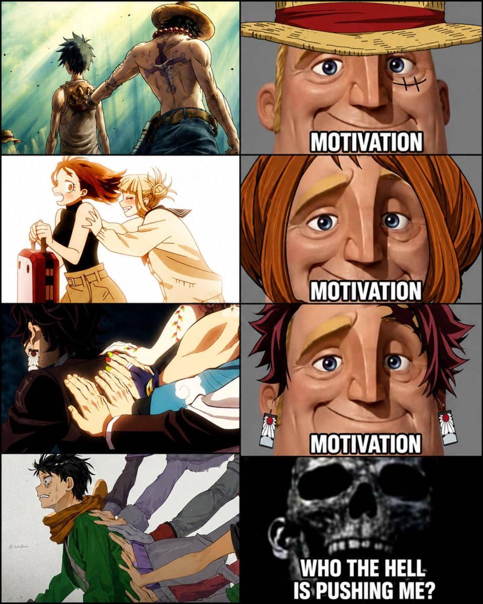 meme anime tentang motivasi
