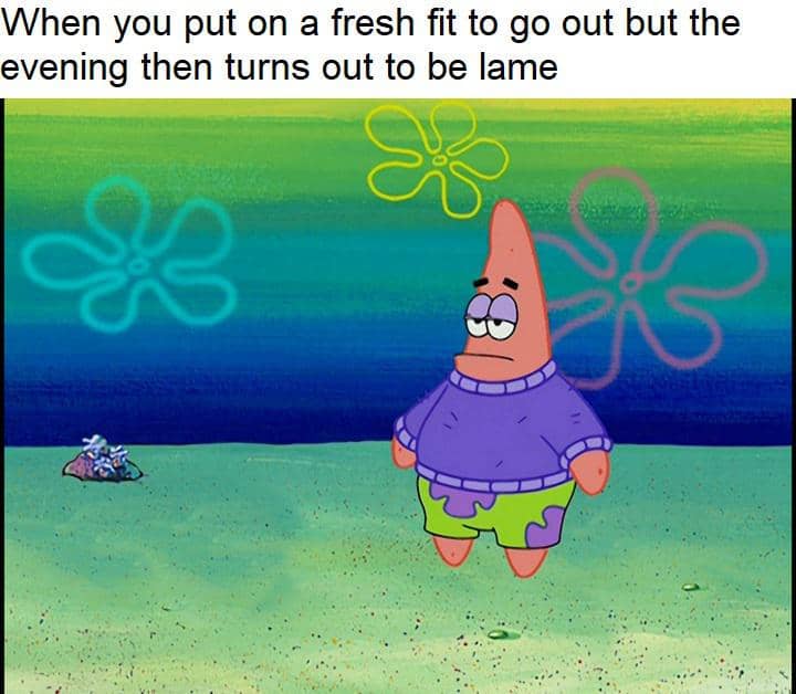 meme SpongeBob tentang pakaian